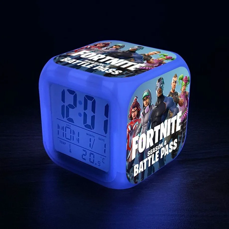 Originální svítící budík s motivem počítačové hry Fortnite 22-no-box