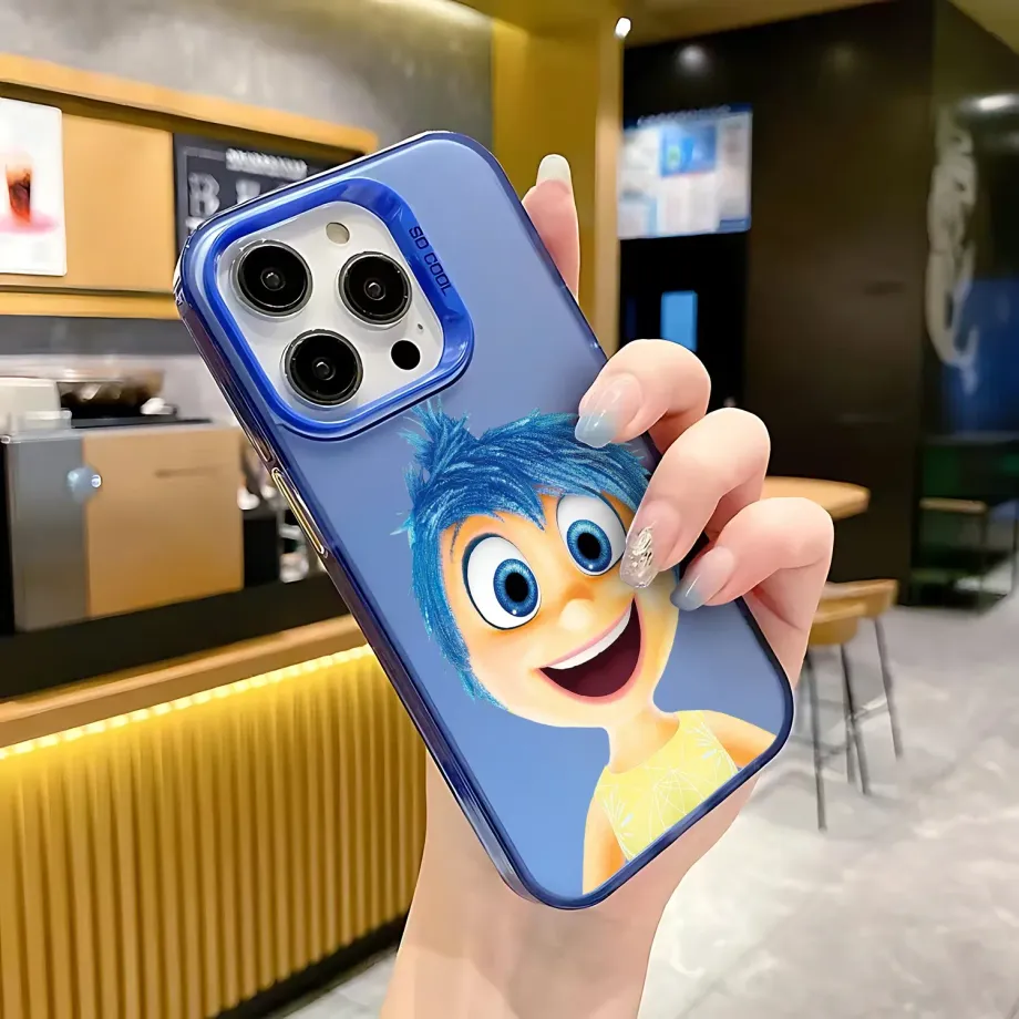 Trendy silikonový kryt na telfony iPhone s motivy oblíbených postav z pohádky V hlavě 2 - Inside Out 2