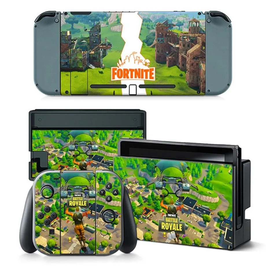 Designové nálepky na Nintendo Switch s motivem Fortnite