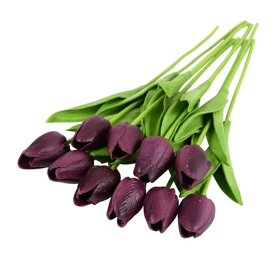 Umělá kytice barevných tulipánů