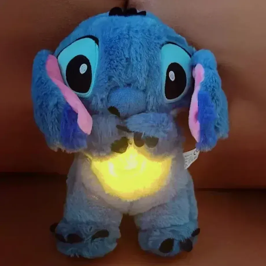 Uklidňující plyšová hračka Lilo & Stitch s hudbou a světlem pro děti na spaní