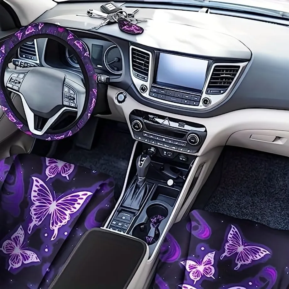 Butterfly Autopotahy s Potahem na Volant - Chraňte Svoje Auto a Dodajte mu Stylu