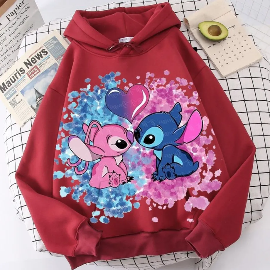 Dětská designová mikina s kapucí a potiskem Stitch