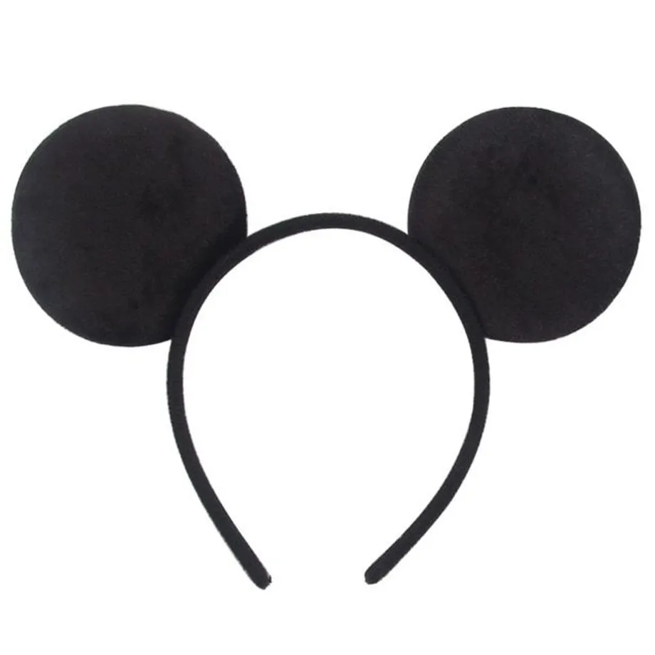 Dětská trendy flitrovaná čelenka s oušky v motivech Mickey a Minnie Mouse