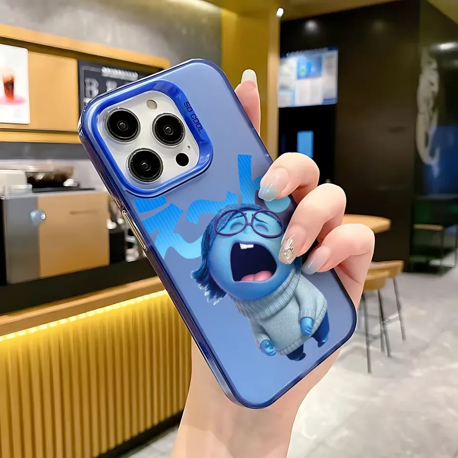 Trendy silikonový kryt na telfony iPhone s motivy oblíbených postav z pohádky V hlavě 2 - Inside Out 2