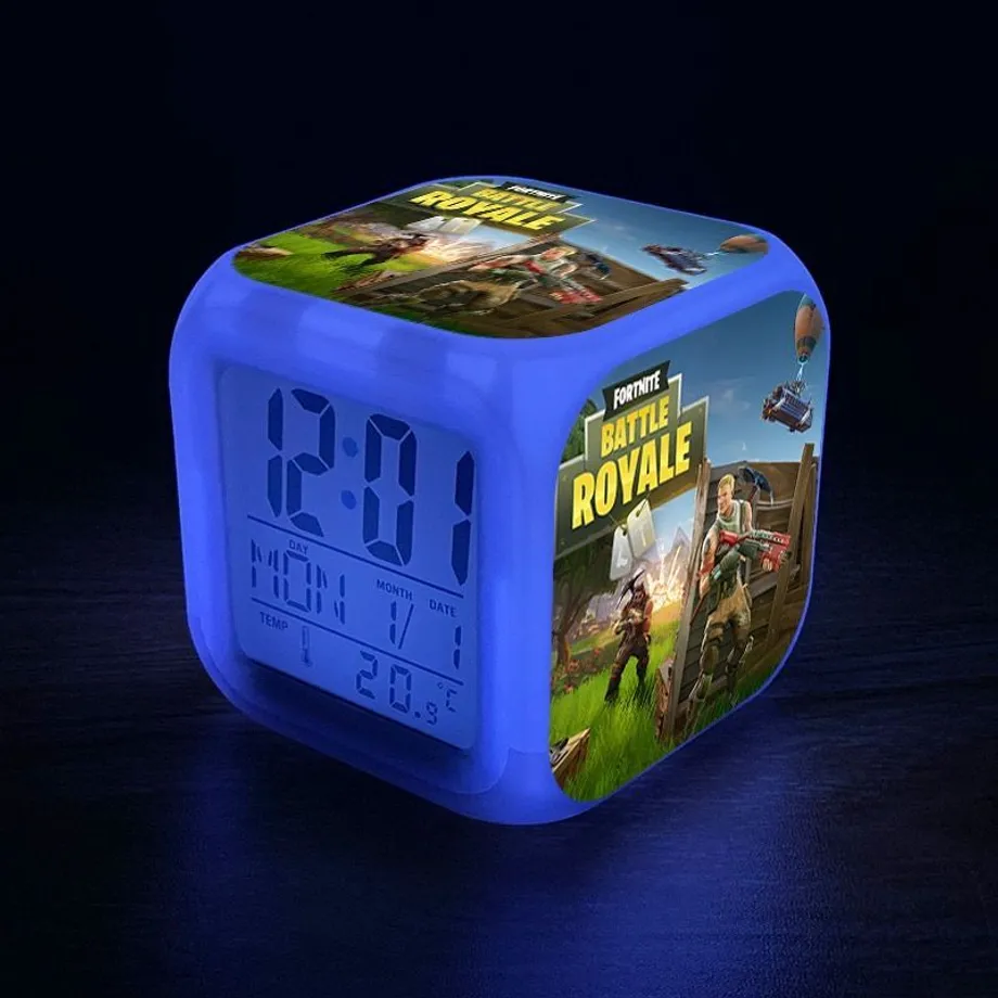 Originální svítící budík s motivem počítačové hry Fortnite 07-no-box