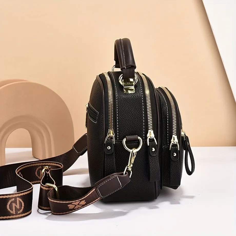 Mini módní crossbody kabelka, trendy vícepřihrádková ramenní taška, dámská příležitostná kabelka a peněženka