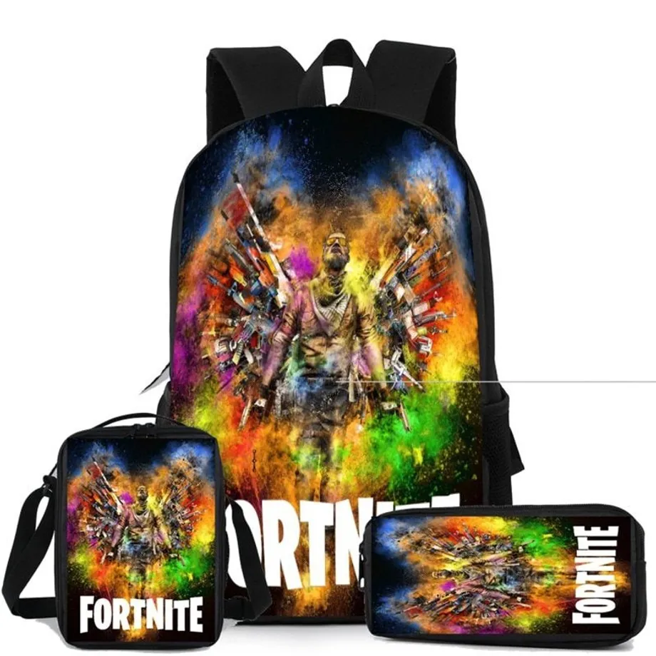 Sada dětských tašek s motivem počítačové hry Fortnite B