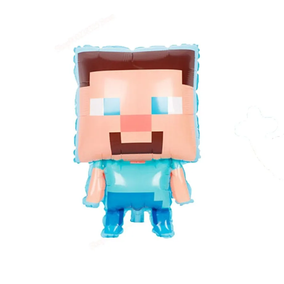 Stylové dekorace s motivem počítačové hry Minecraft steve balloon 1pc