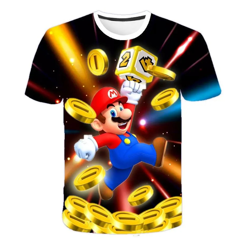 Krásné dětské tričko s 3D potiskem Mario 977 5 let