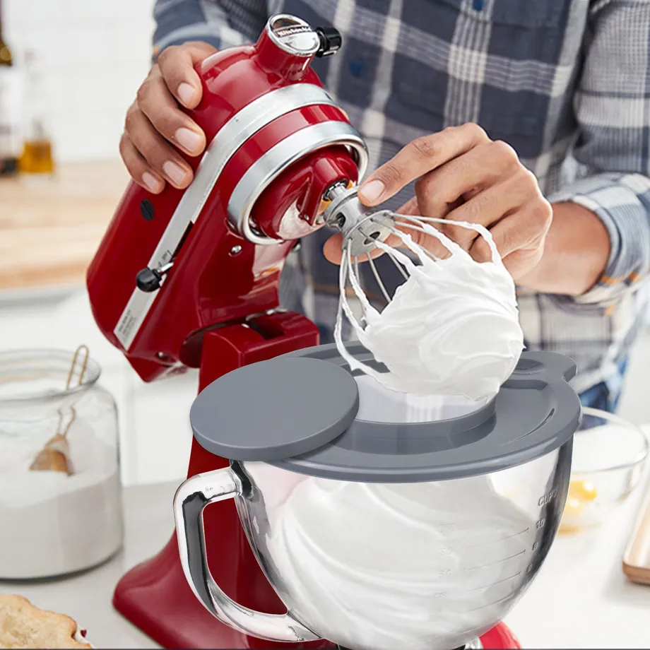 Skleněná míchací mísa, 5 litrů, kompatibilní s mixéry KitchenAid 4,5 a 5 litrů s naklápěcí hlavou (s víkem)