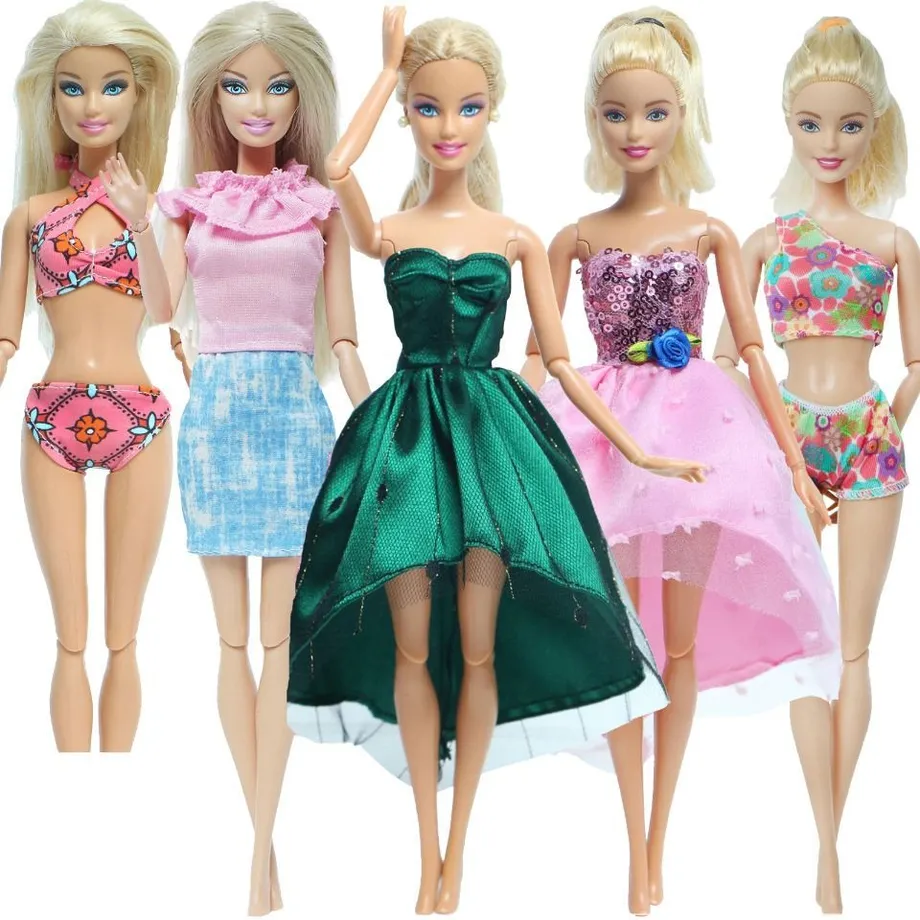 Sada oblečení pro panenku Barbie - 5 ks