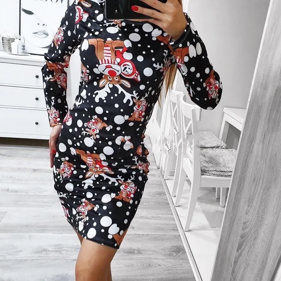 Dámské vánoční šaty BODYCON