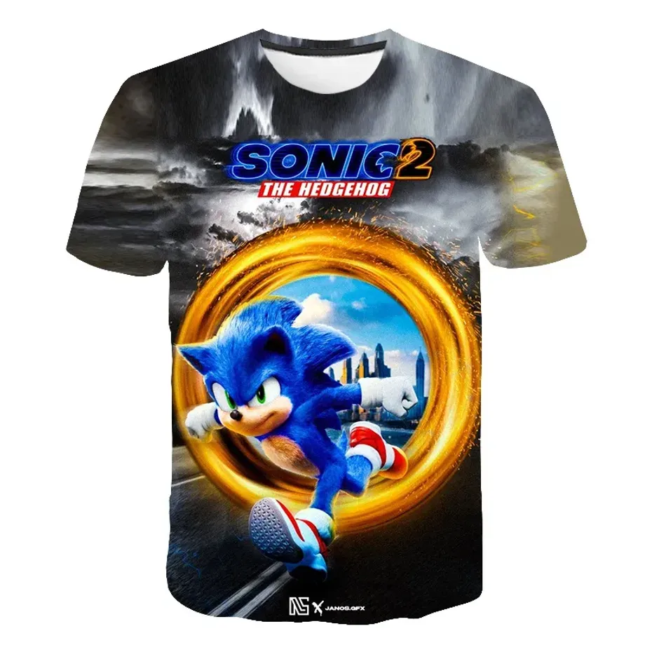 Dětské triko s potiskem různých motivů ježka Sonic