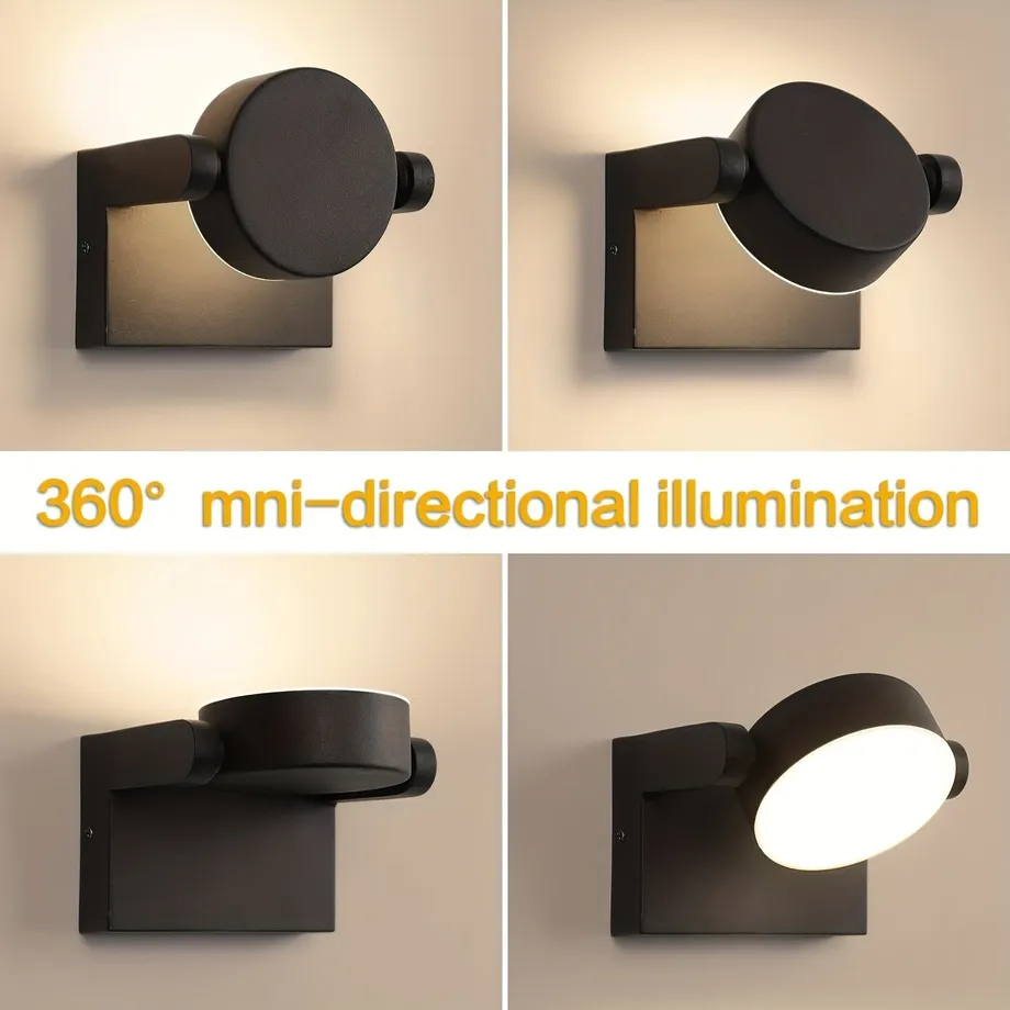 Led Outdoor Wall Light 360° Adjustable Rotatable - Temu Czech Republic