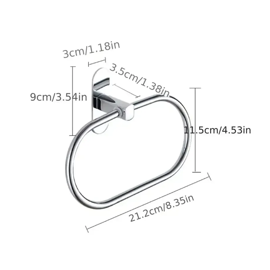 1ks Kroužek Na Ručníky Z Nerezové Oceli, Věšák Na Ručníky Do Koupelny, Nástěnný Držák Na Ručníky, Věšák Na Ručníky, Koupelnové Doplňky