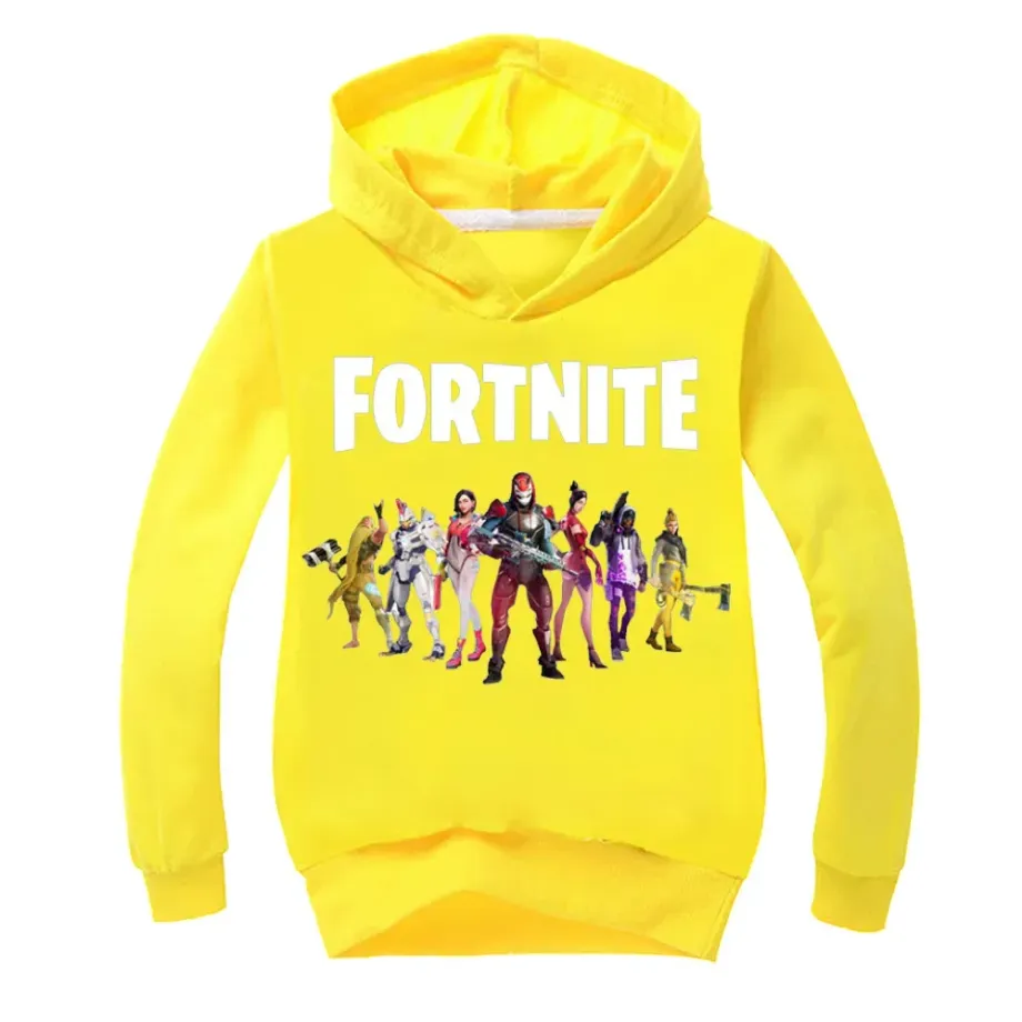 Dětská mikina s kapucí a potiskem oblíbených postav ze hry Fortnite - různé barvy