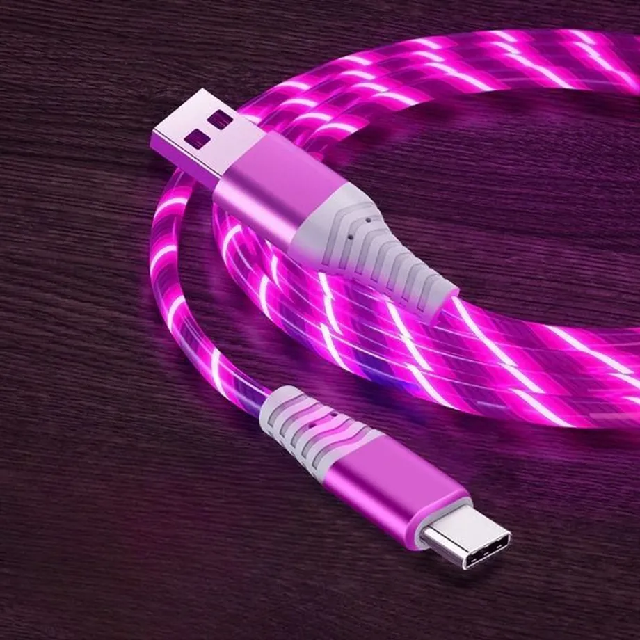 USB rychlo nabíječka s LED podsvícením - typ C