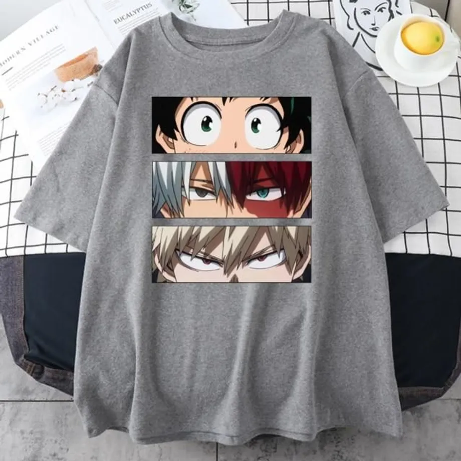 Dámské anime tričko My Hero Academia gray xxl