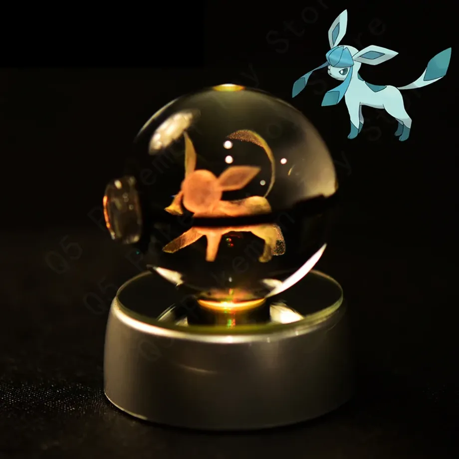 Roztomilá 3D stolní lampa ve tvaru Pokébalu s motivem Pokemonů