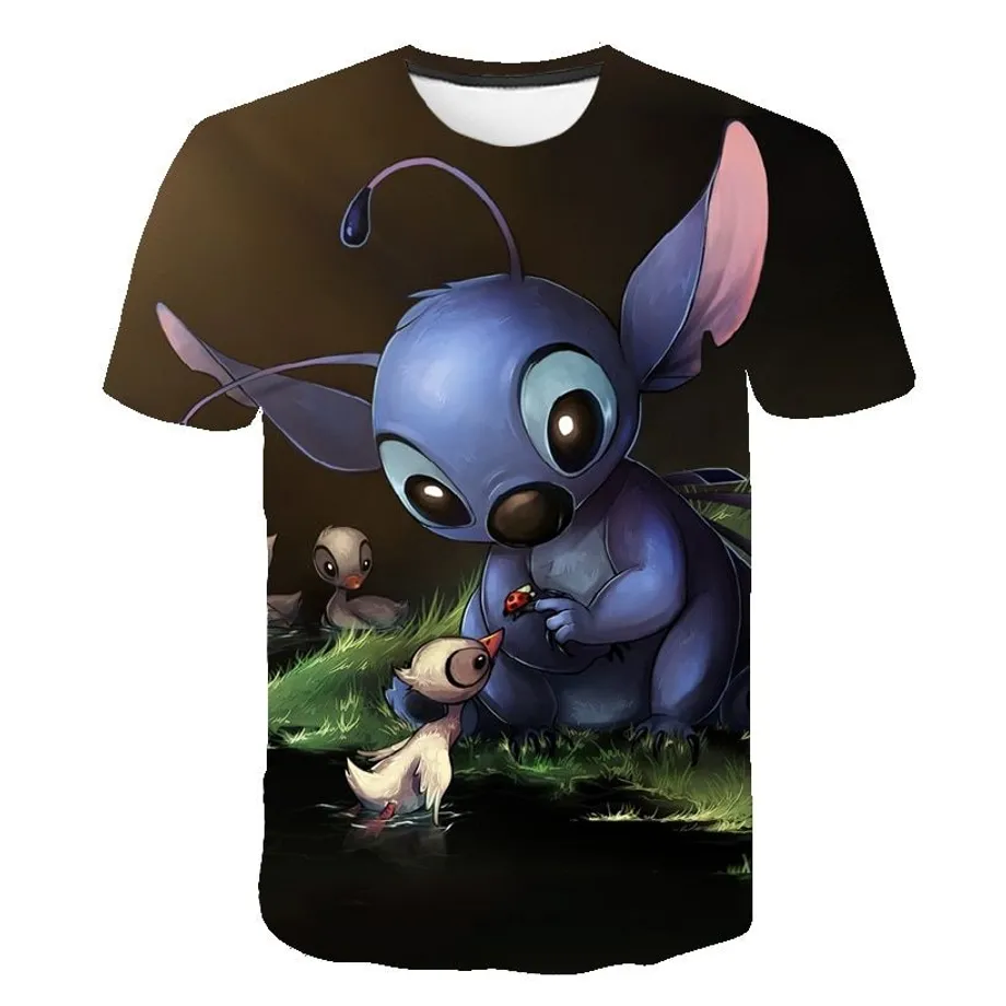 Dětské luxusní tričko s krátkým rukávem s potiskem oblíbené Disney postavy Stitch Jayceon