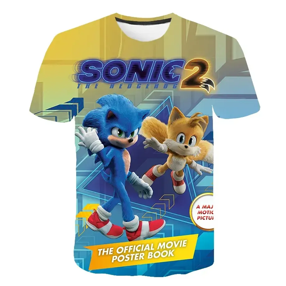 Dětské triko s potiskem různých motivů ježka Sonic