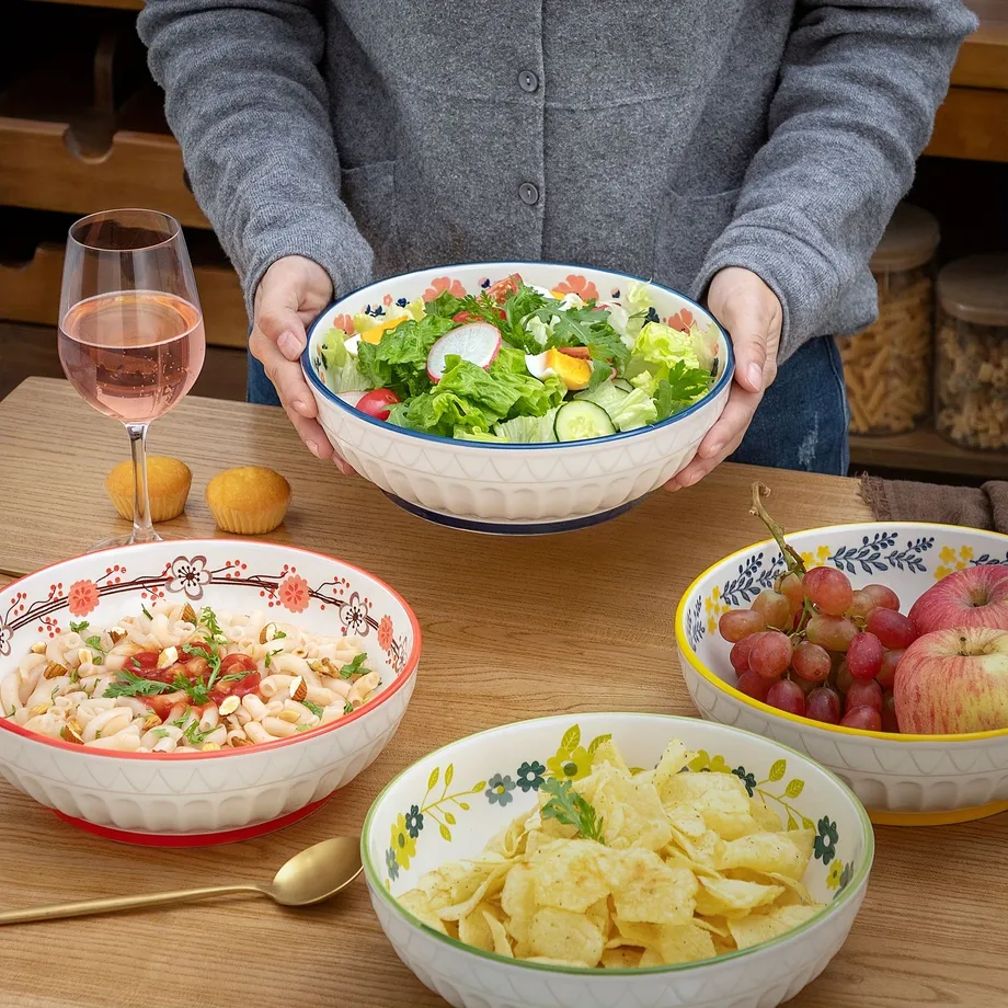 Keramická mísa na míchání - Nádoba na vaření, servírování, popcorn, salát atd. - Mikrovlnná trouba, kuchyňské kameninové nádobí, trouba