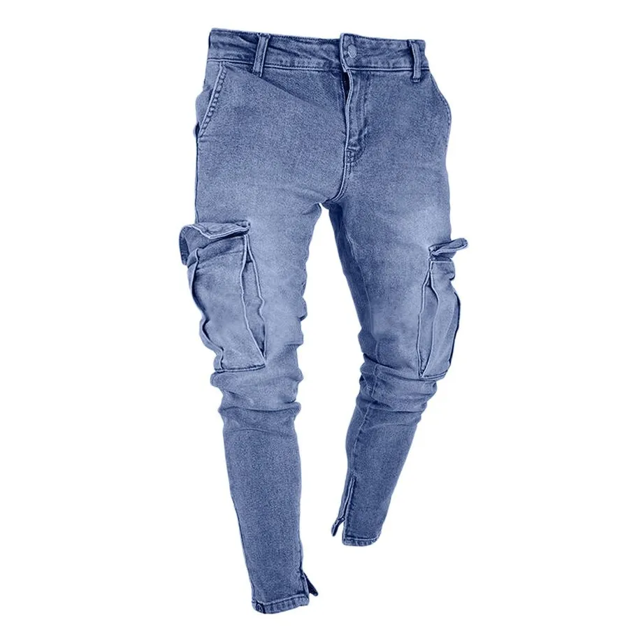 Pánské skinny džínové cargo pant