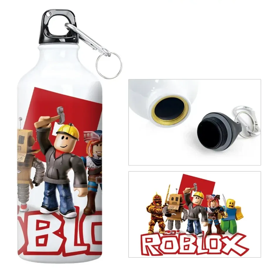 Dětská plastová uzavíratelná láhev na pití s motivy ze hry Roblox - 600 ml