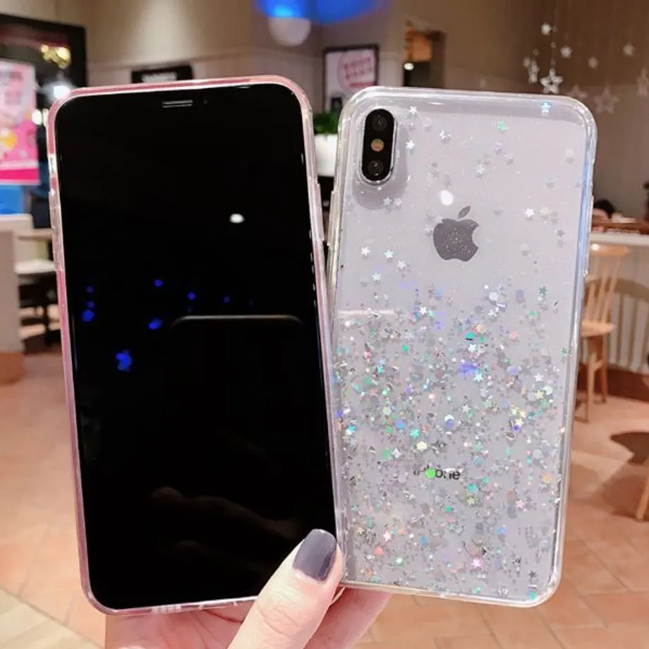 Průhledný přesýpací kryt na Iphone X