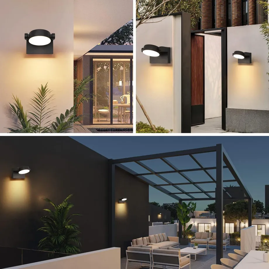 Led Outdoor Wall Light 360° Adjustable Rotatable - Temu Czech Republic