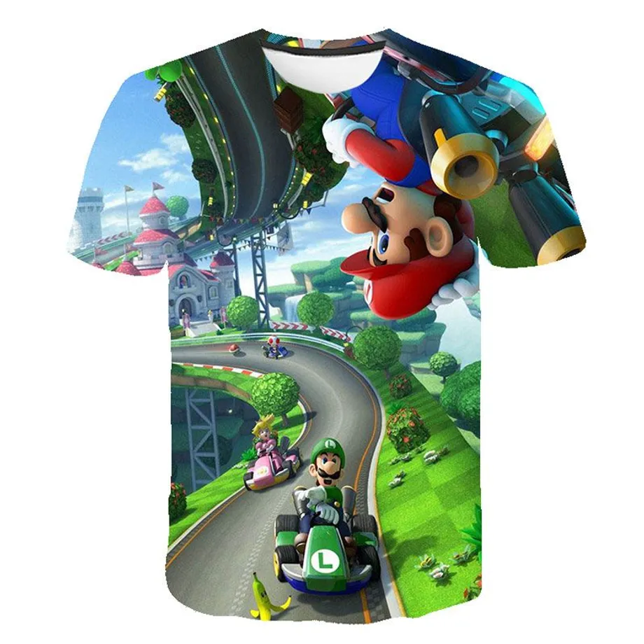 Krásné dětské tričko s 3D potiskem Mario