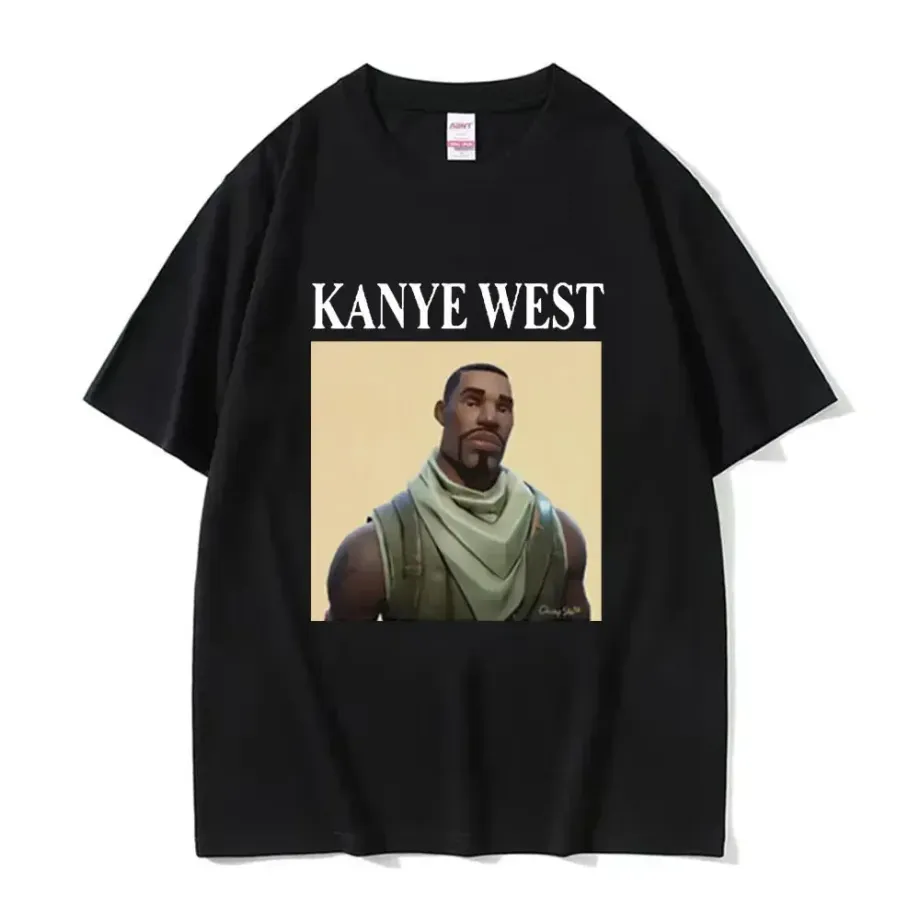 Tričko s krátkými rukávy a potiskem Kanye Westa