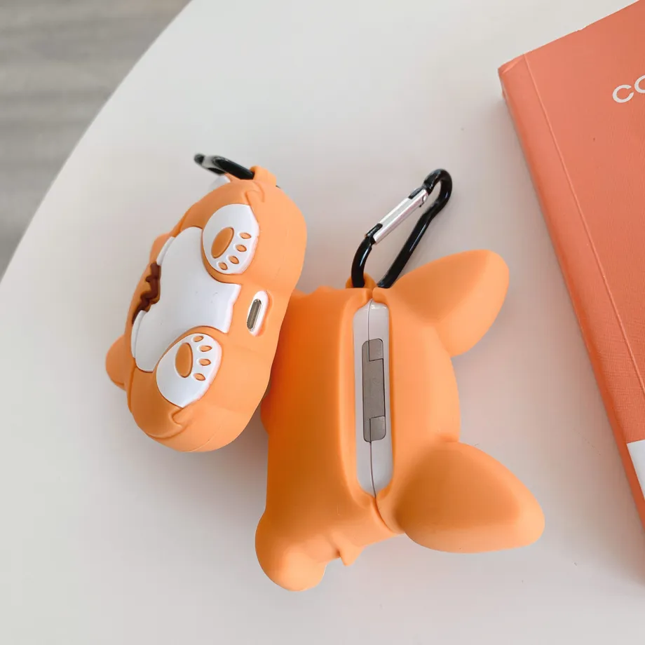 Roztomilé pouzdro na sluchátka Airpods - psík Corgi