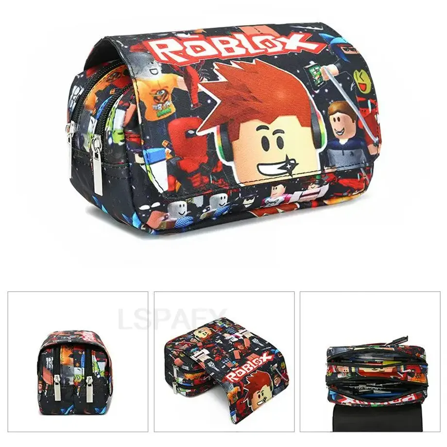 Dětský dvoukomorový penál na školní potřeby s motivem Roblox