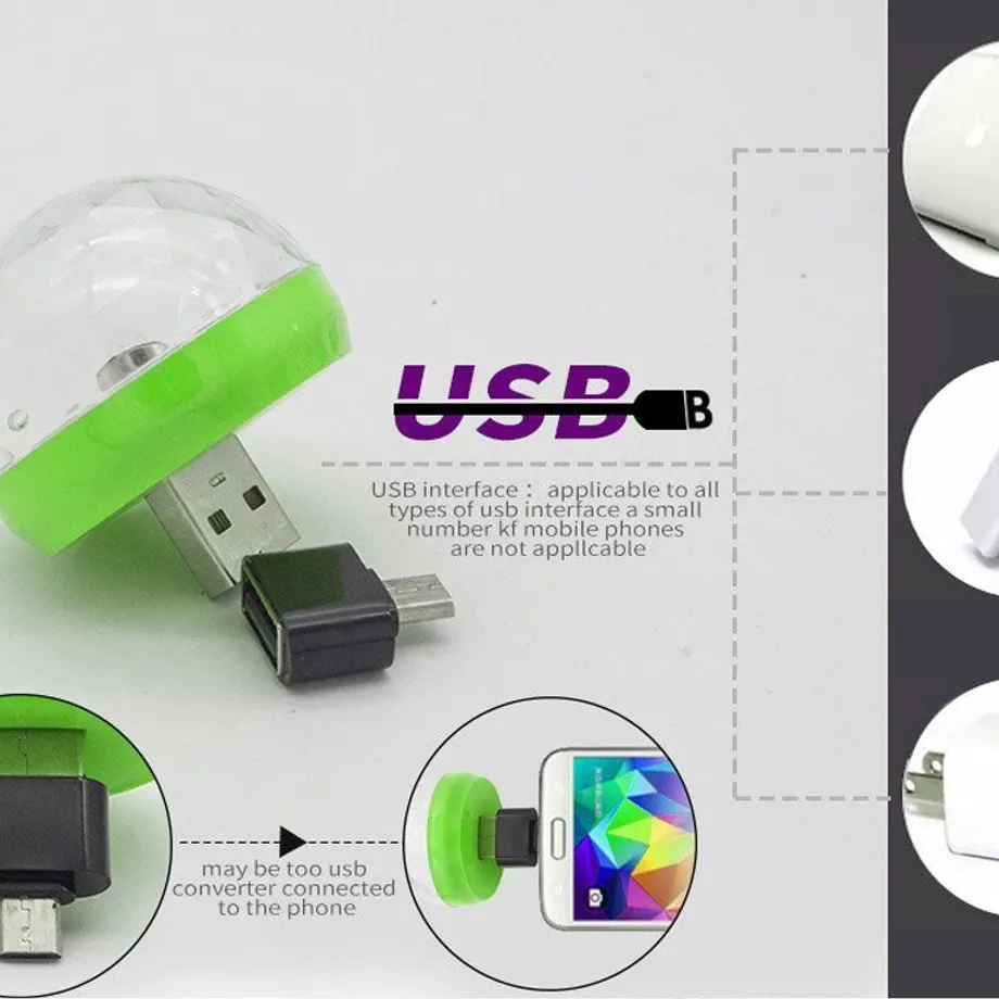 USB Disco LED světlo na smartphony