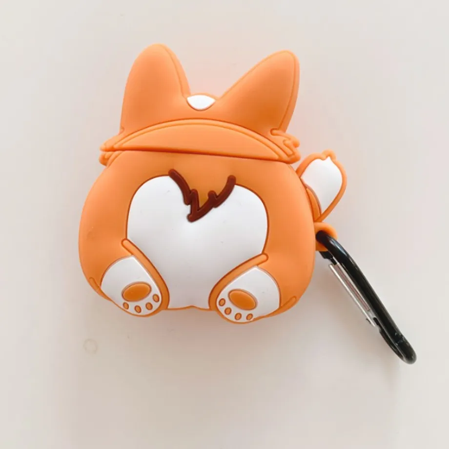 Roztomilé pouzdro na sluchátka Airpods - psík Corgi