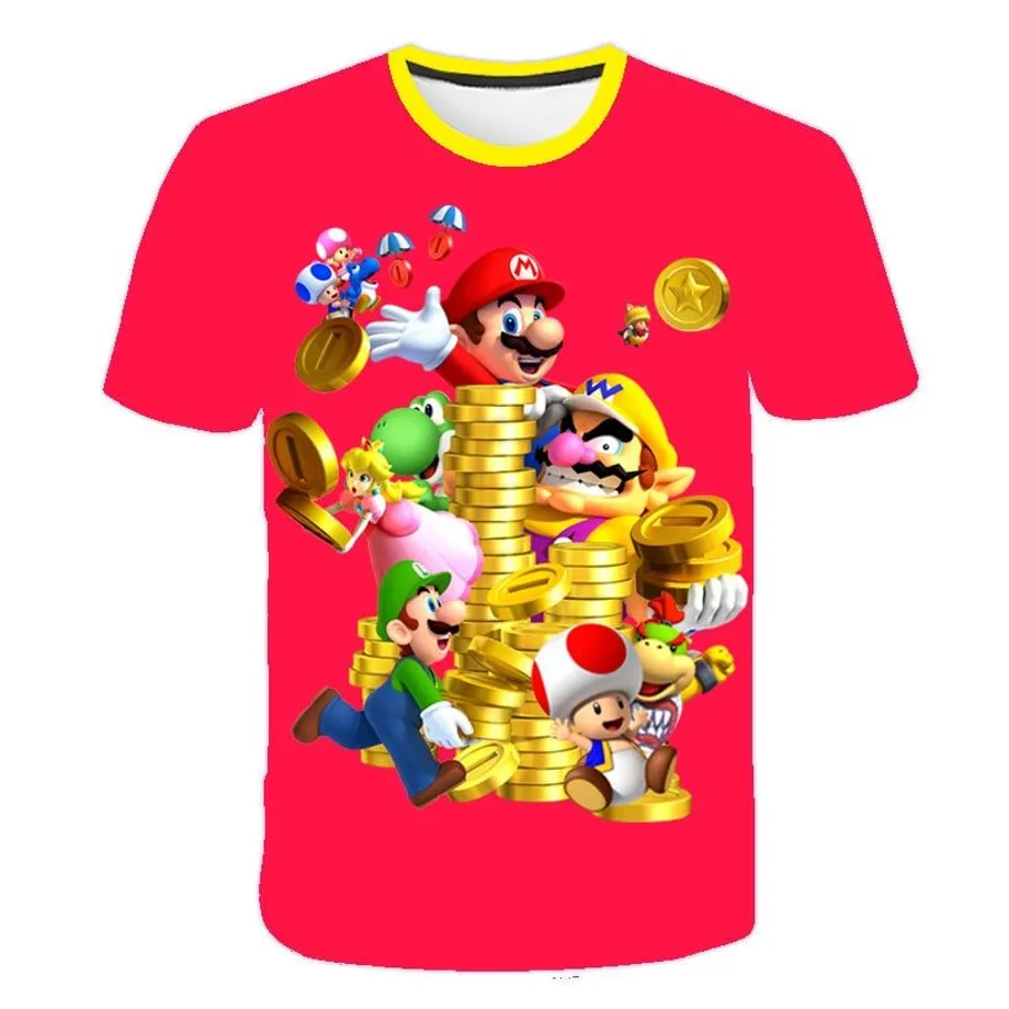 Krásné dětské tričko s 3D potiskem Mario