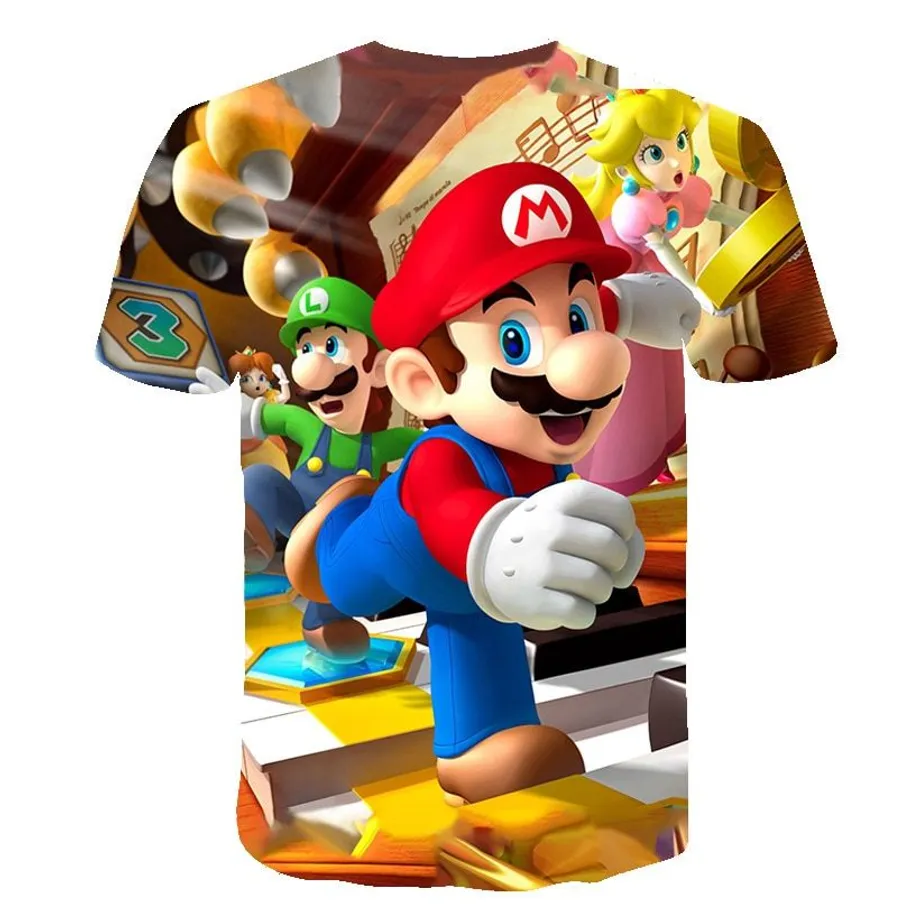 Krásné dětské tričko s 3D potiskem Mario