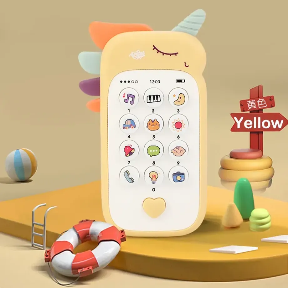 Imitace telefonu pro děti na spaní - Hračka Baby Phone s hudbou a zvukem