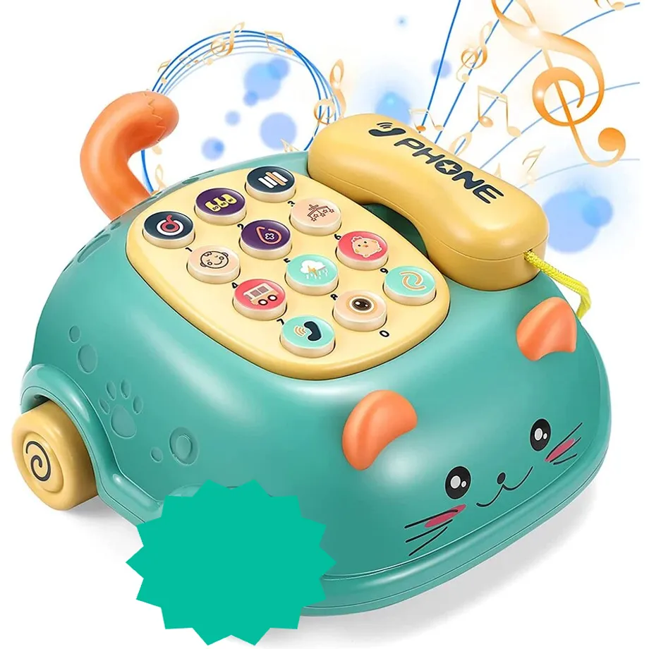 Dětská hračka Montessori hudební piano mobilní telefon pro děti