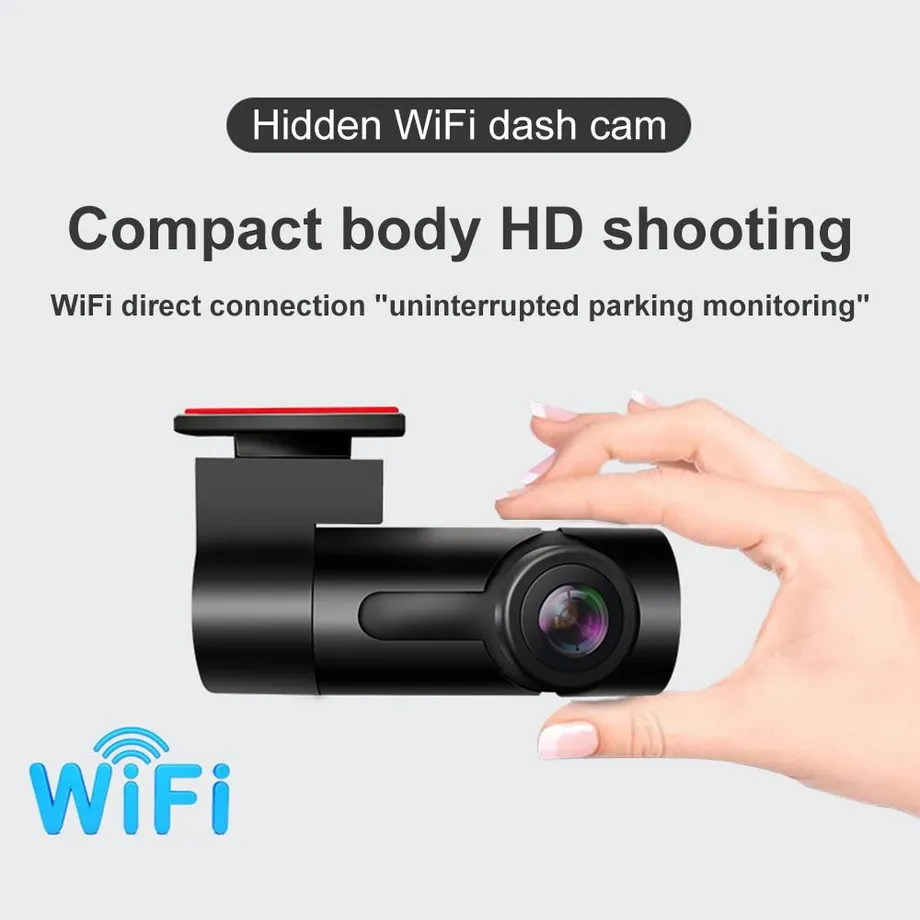 1080P HD kamera do auta DVR Dash Cam Recorder Covert s WiFi nočním viděním