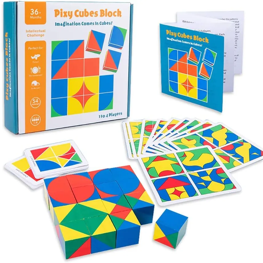 Picasso Tiles Pixy Cube Pattern Puzzle Toy pro děti Vzdělávání Vzdělávání