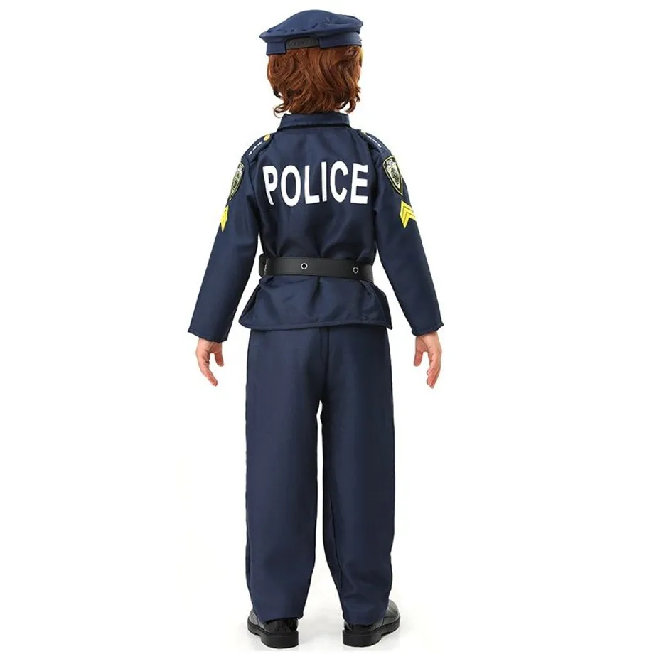 Dětský policejní kostým pro Halloween a hraní rolí - důstojník v uniformě