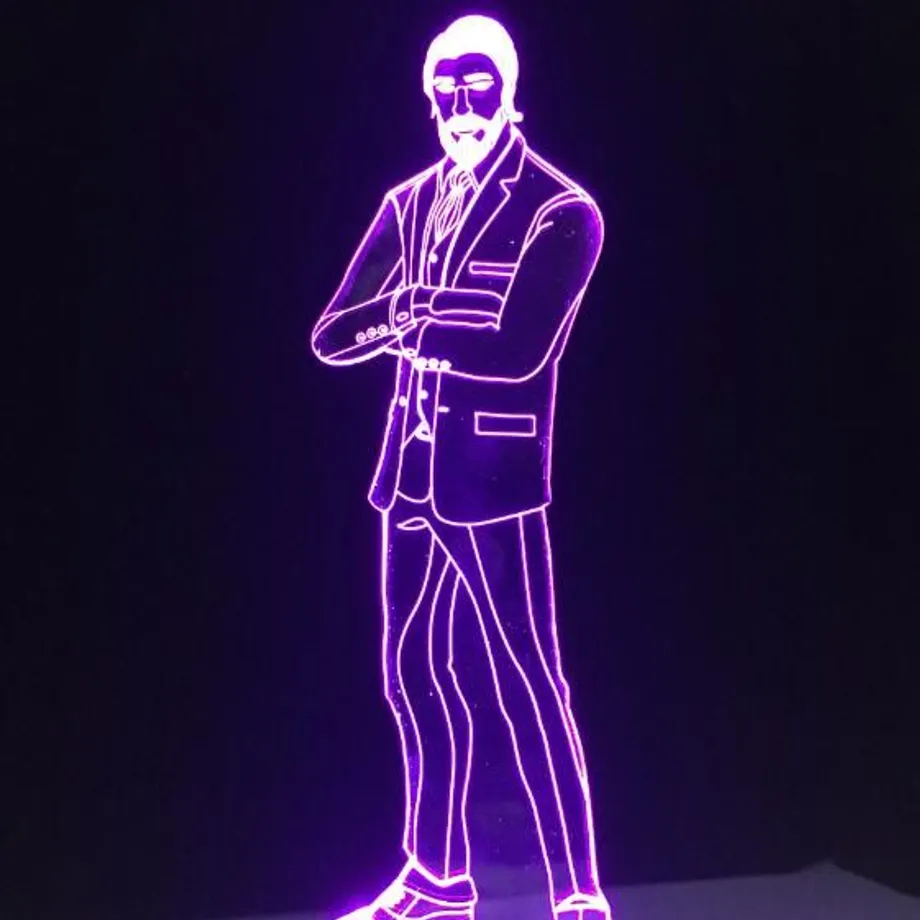 Krásná stolní 3D lampa Fortnite