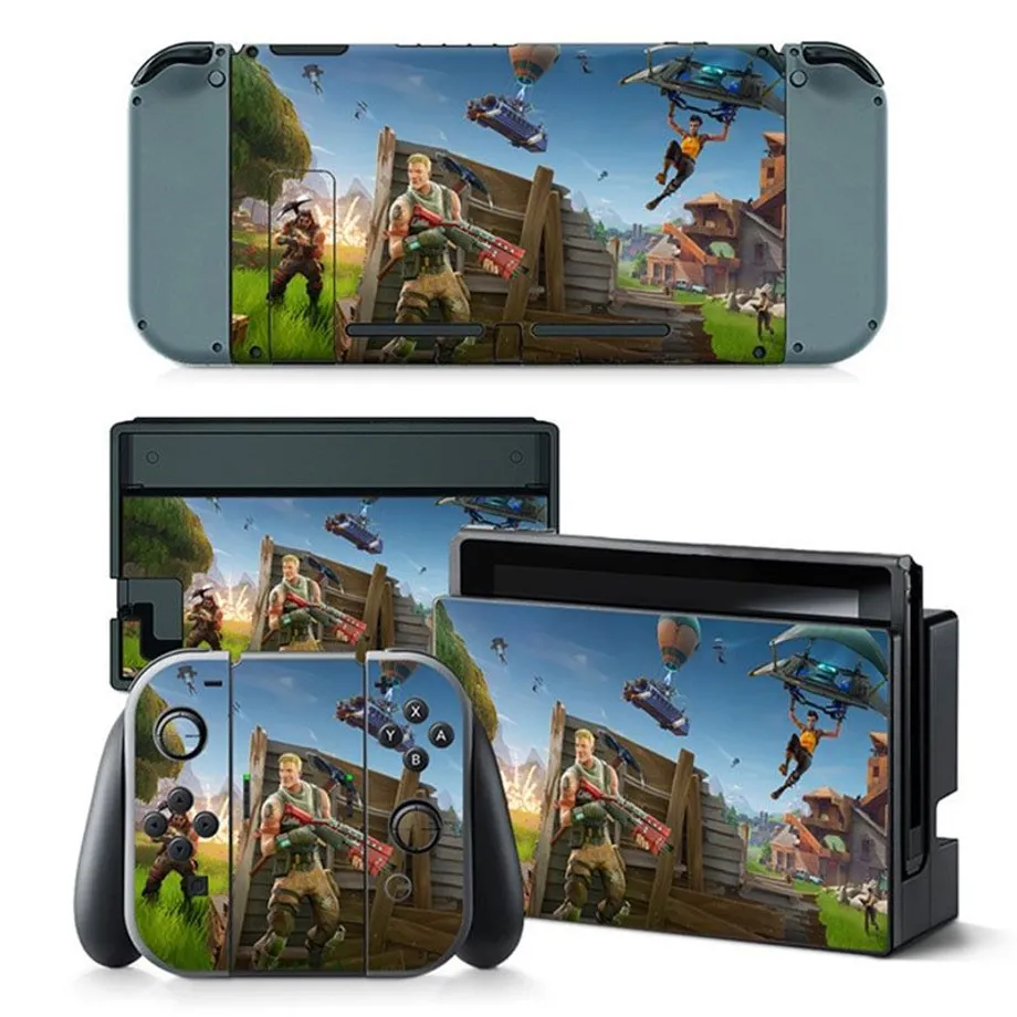 Designové nálepky na Nintendo Switch s motivem Fortnite