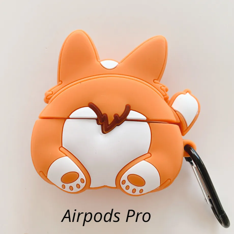 Roztomilé pouzdro na sluchátka Airpods - psík Corgi