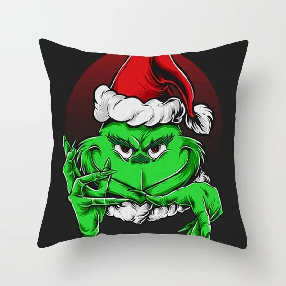 Vánoční praktický povlak na polštář s potiskem Grinch