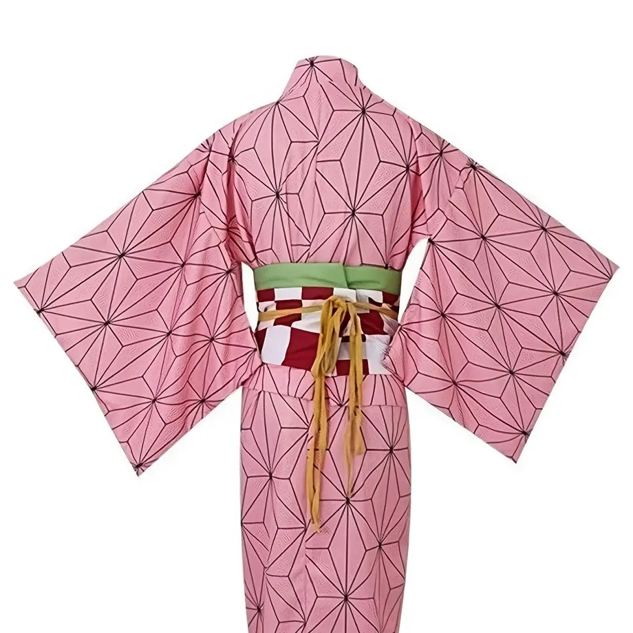 Anime Cosplay Kostýmní Set - Kimono s Grafickým Potiskem, Dámské Oblečení