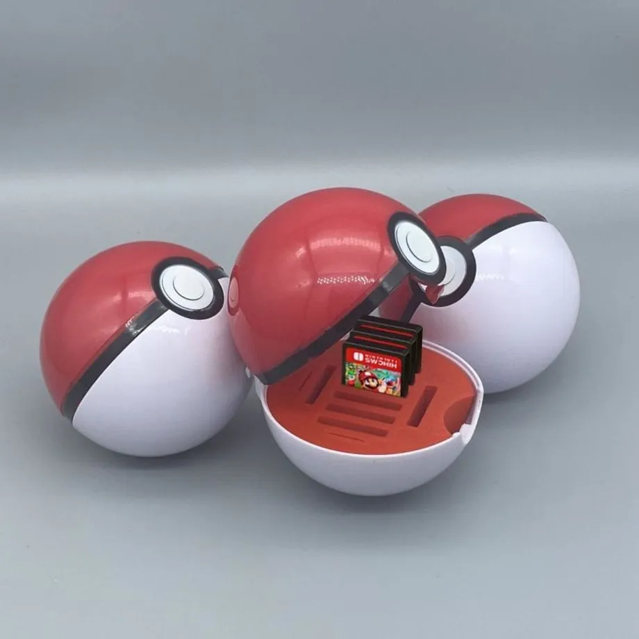 Přenosné Pokeball pouzdro na herní kartičky Nintendo Switch